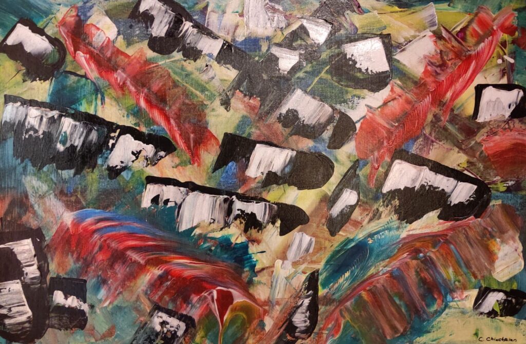 Towards the Summit - Original Textured Abstract Acrylic Painting, 80x100cm